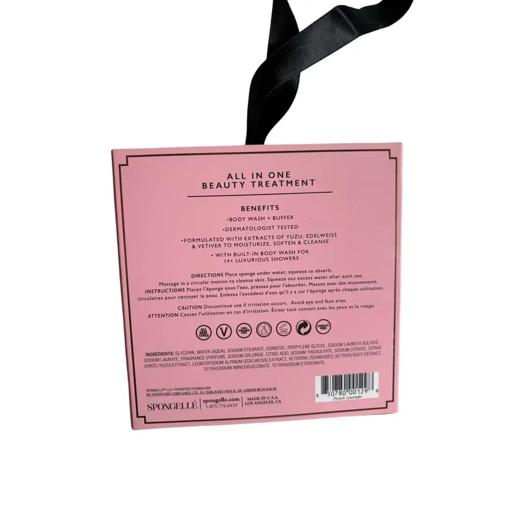 Spongellé Pink French Lavender Body Wash Infused Buffer